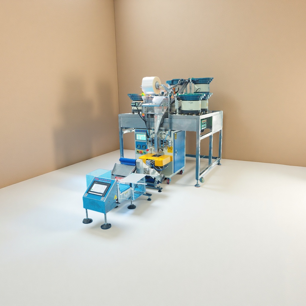 The automatic hardware screw packaging machine equipment features fully automatic quantitative sealing and packaging