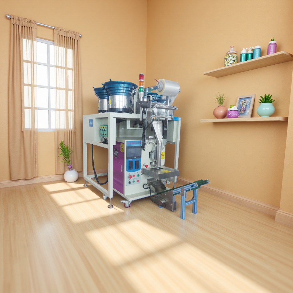 A small vertical fully automatic packaging machine for hardware accessories