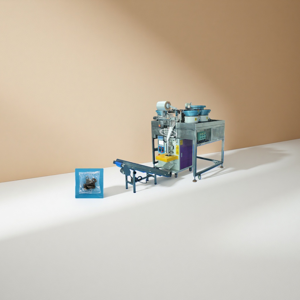 The automatic packaging machine for plastic parts is a fully automatic, efficient and stable packaging equipment details Picture
