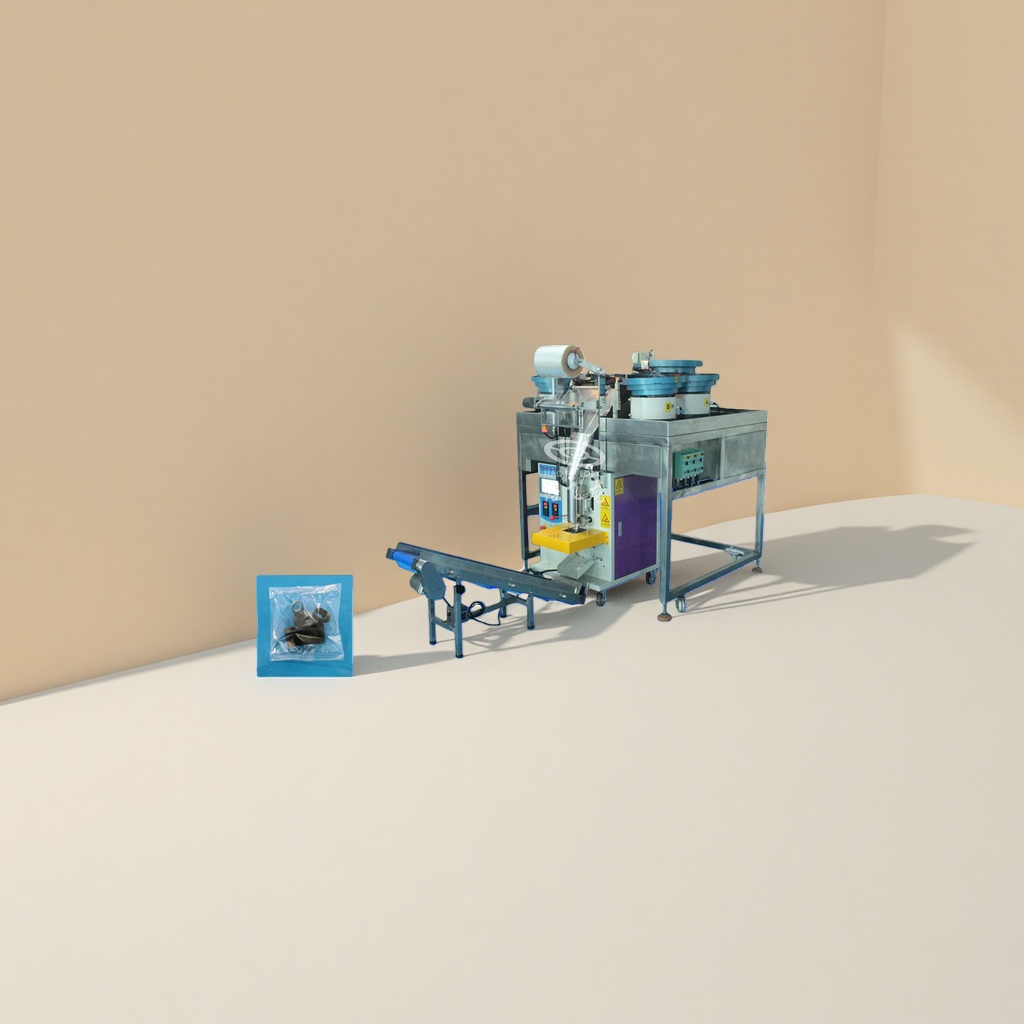 The automatic packaging machine for plastic parts is a fully automatic, efficient and stable packaging equipment Application Scenario