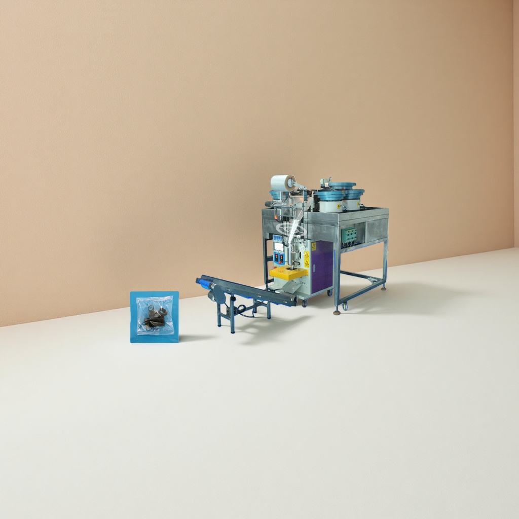 The automatic packaging machine for plastic parts is a fully automatic, efficient and stable packaging equipment