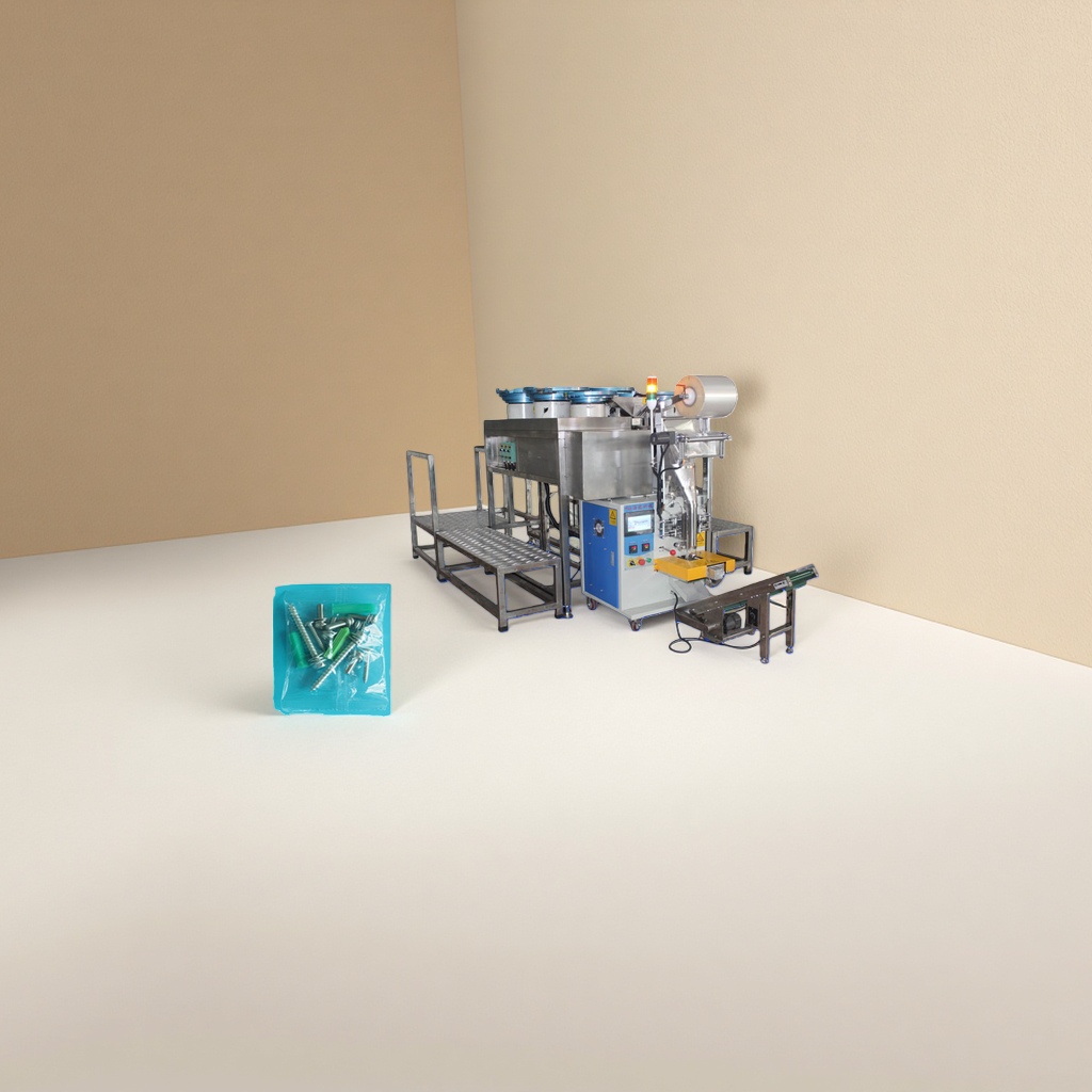 The fully automatic hardware drag chain packaging machine equipment is industrial-grade, highly efficient and stable details Picture