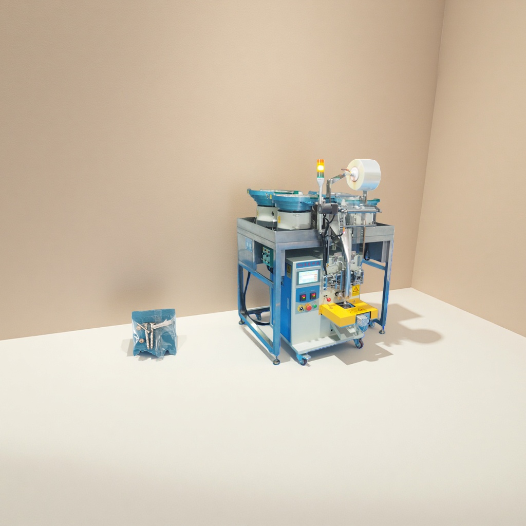 The automatic packaging machine for hardware screws is a fully automatic screw packaging machine that can package 1000 screws per minute details Picture
