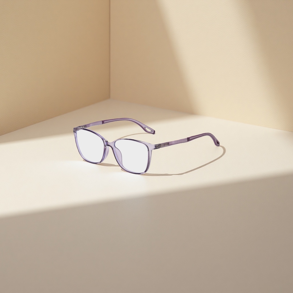 Purple transparent frame glasses are fashionable, light, anti-slip and comfortable, suitable for both men and women details Picture