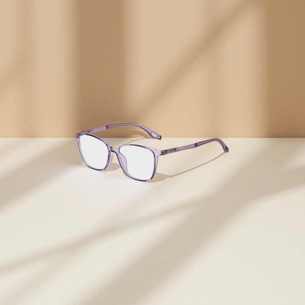 Purple transparent frame glasses are fashionable, light, anti-slip and comfortable, suitable for both men and women