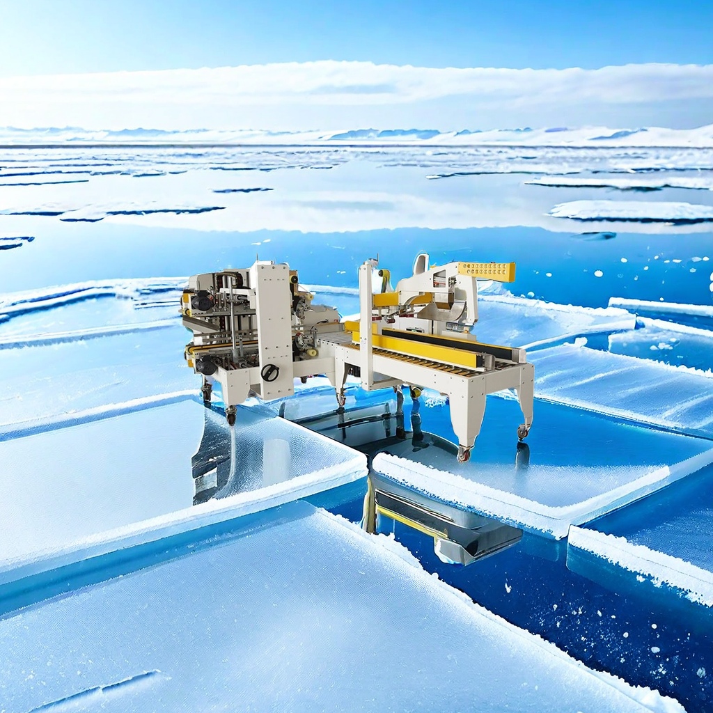 Automatic lid folding and sealing machine, fully automatic carton sealing and packaging machine details Picture