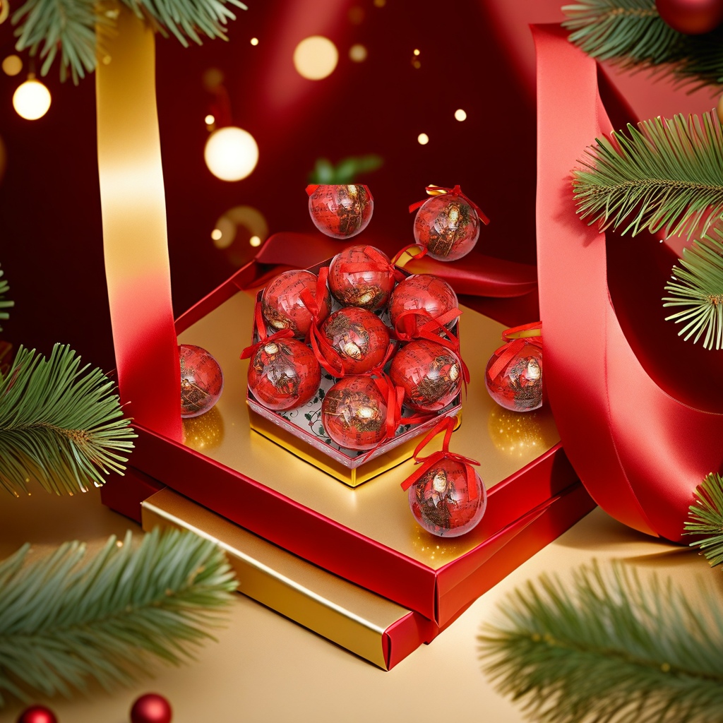 Red Christmas decorative balls, Christmas tree ornaments, festive atmosphere home decorations Application Scenario