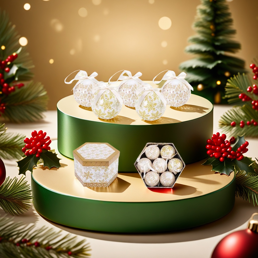 Christmas decorative balls, hand-blown glass balls, festive home hanging decorations
