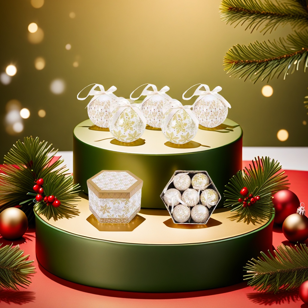Christmas decorative balls, hand-blown glass balls, festive home hanging decorations Specification image
