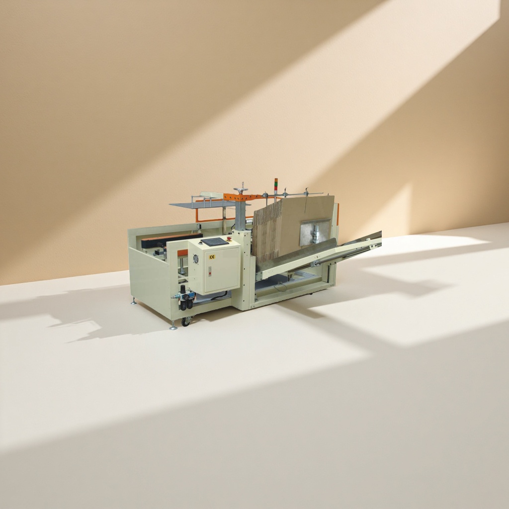 Fully automatic case opening machine, packaging equipment, carton forming and bottom sealing integrated machine Application Scenario