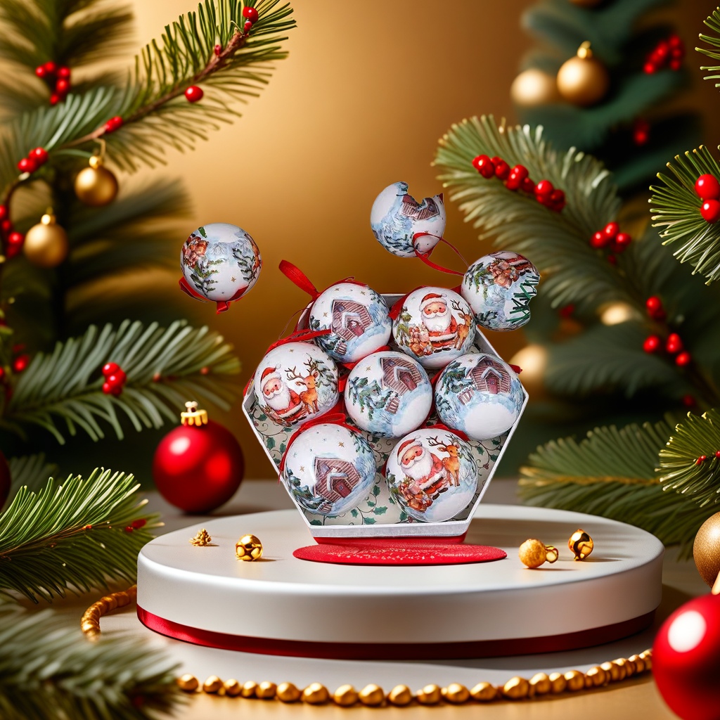 Christmas decorative balls, wooden hand-painted festival hanging ornaments, living room, bedroom, Christmas tree accessories