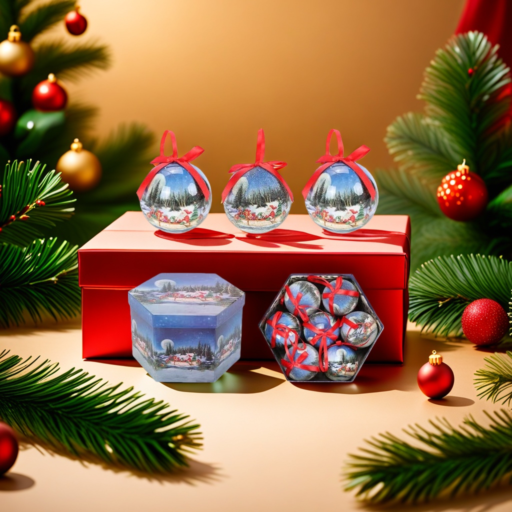 Christmas glass spherical decorative hanging ornaments, festive atmosphere home furnishings Application Scenario