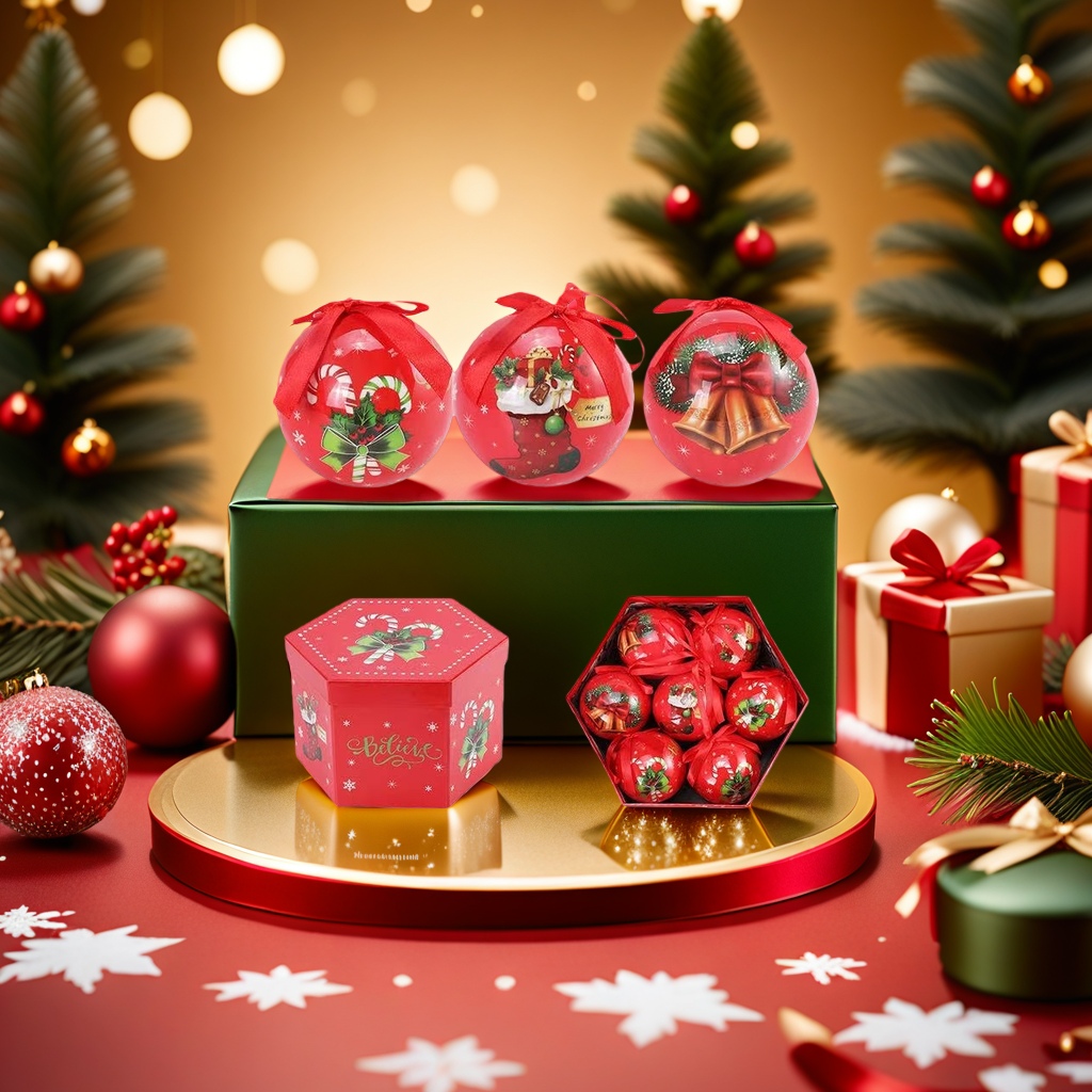 Christmas decorations, Christmas ball gift box set, festive atmosphere hanging ornaments Specification image