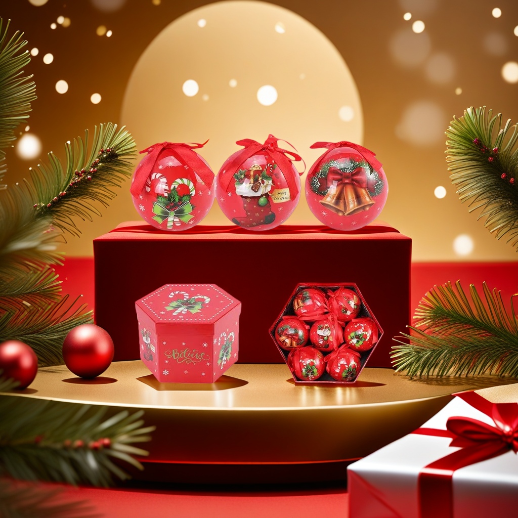 Christmas decorations, Christmas ball gift box set, festive atmosphere hanging ornaments Application Scenario