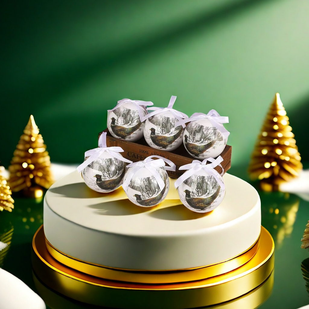 A 12-piece set of Christmas ball decorative glass frosted colored balls for festive home hanging details Picture
