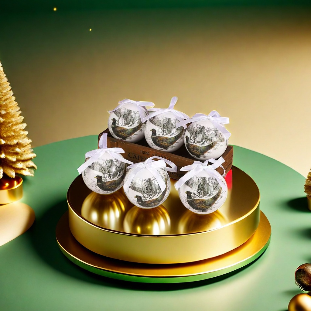 A 12-piece set of Christmas ball decorative glass frosted colored balls for festive home hanging Specification image