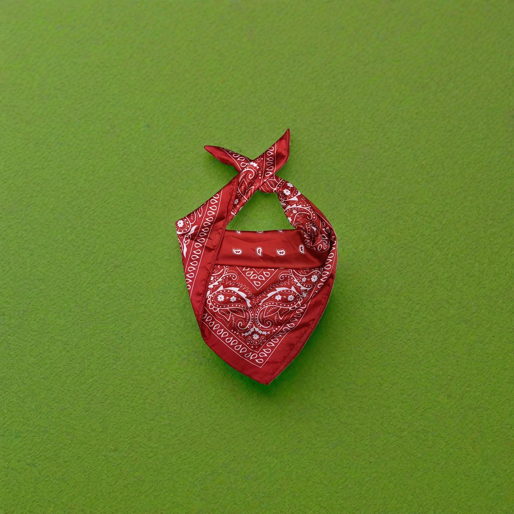 Red, silk square scarf, versatile small square scarf details Picture