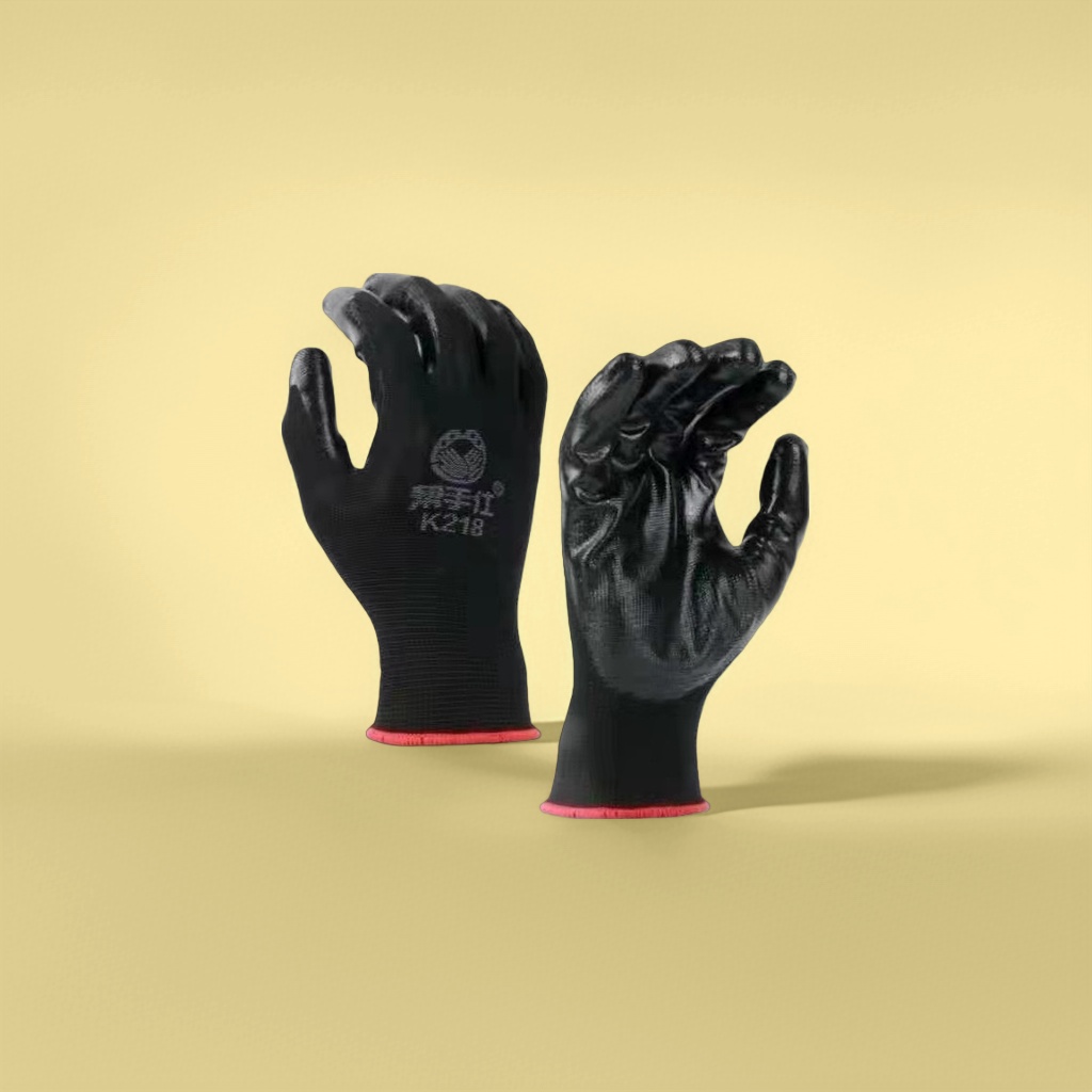 Wear-resistant and anti-slip nylon gloves for work protection and labor protection