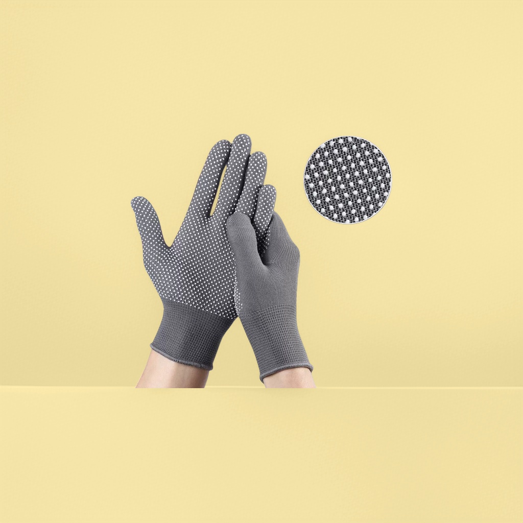 Nylon dot-bead protective gloves, thickened anti-slip and wear-resistant labor protection gloves