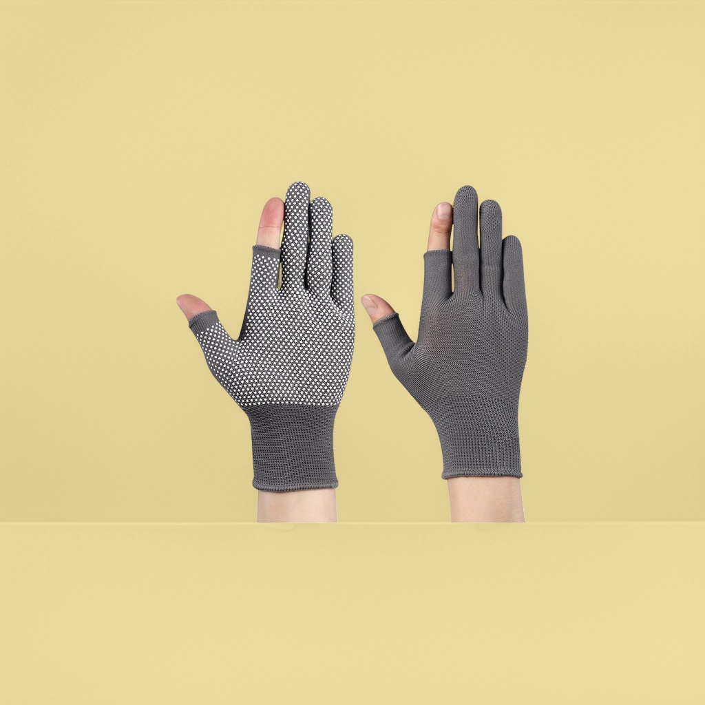 Black anti-slip gloves for both men and women, thickened and wear-resistant, suitable for work, labor protection and cycling details Picture