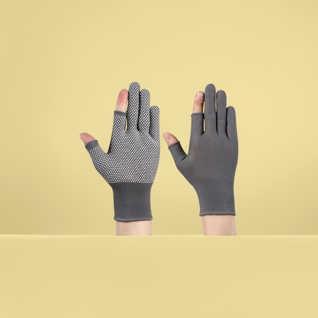 Black anti-slip gloves for both men and women, thickened and wear-resistant, suitable for work, labor protection and cycling