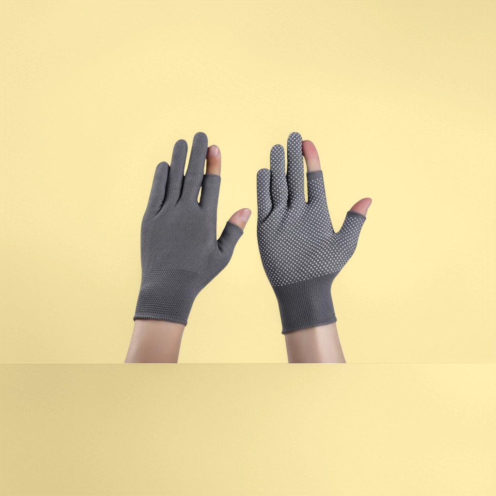 The main body of the grey gloves is a thickened, warm and anti-slip knitted glove for both men and women Specification image