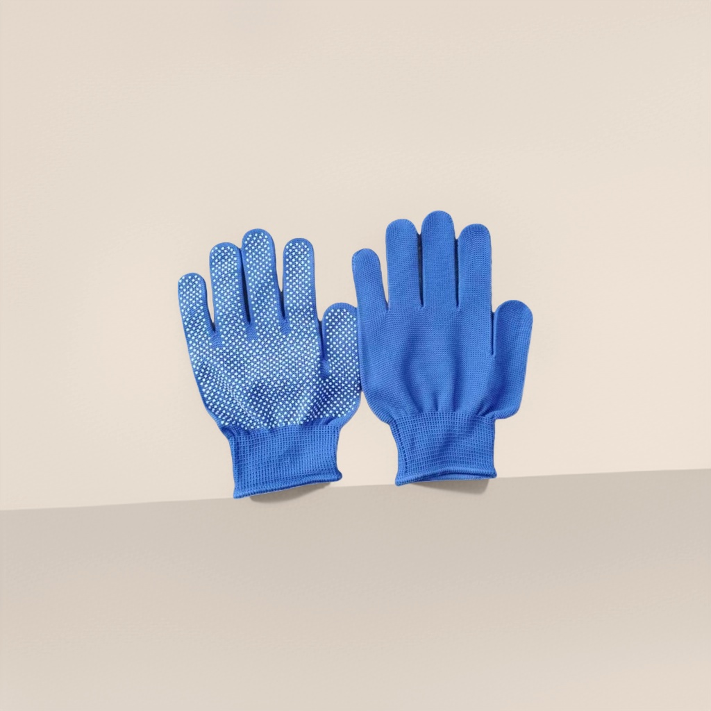 Blue thickened anti-slip gloves for both men and women, providing warmth and hand protection for winter outdoor work Specification image