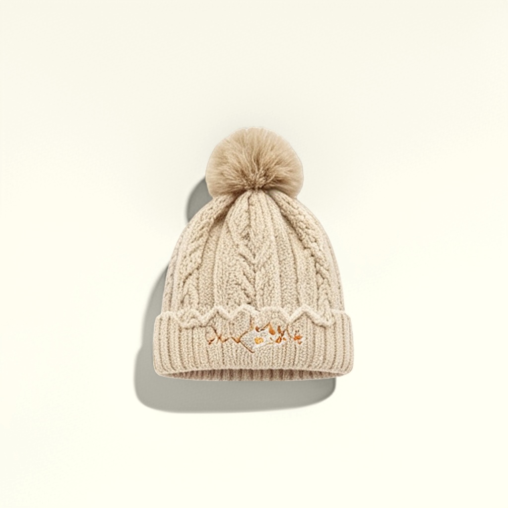 This knitted cap is made of pure cotton, soft and breathable, suitable for all seasons, and is a simple and casual style