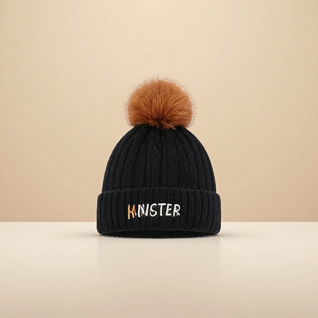 Black woolen hat for women, warm knitted hat for autumn and winter, knitted hat Application Scenario