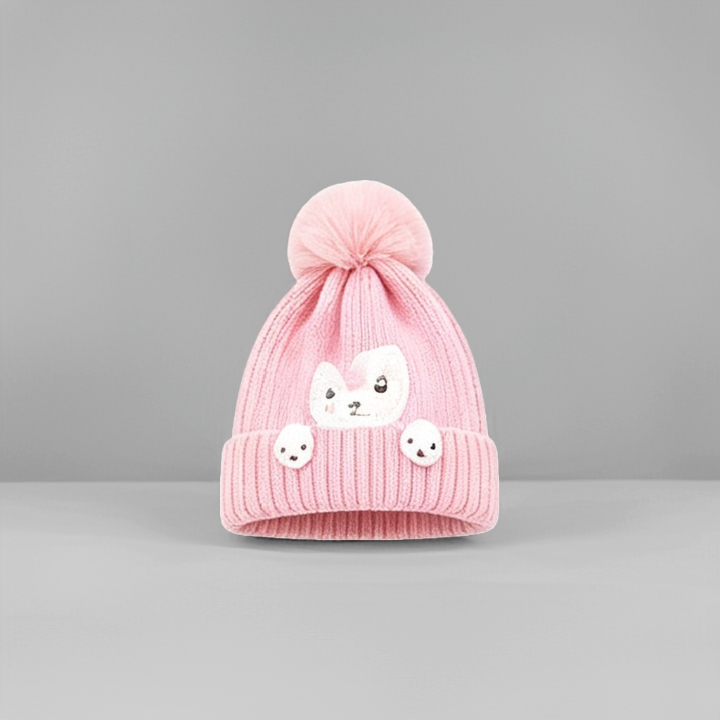 The pink woolen hat is warm for women in autumn and winter. The knitted hat is soft and skin-friendly, making the face look smaller Specification image