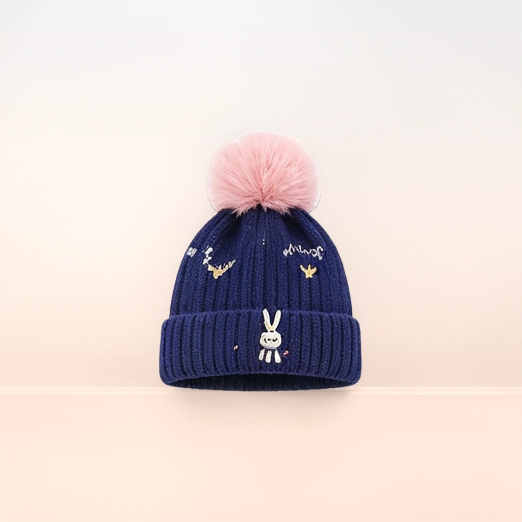 Deep blue woolen hat, warm knitted hat, suitable for both men and women in winter Application Scenario