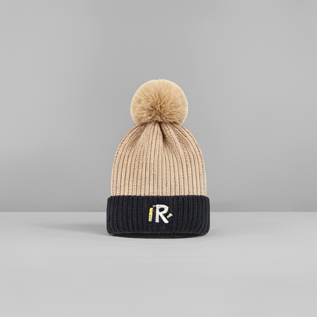 A thickened wool blend knitted cap for women to keep warm outdoors in autumn and winter Specification image