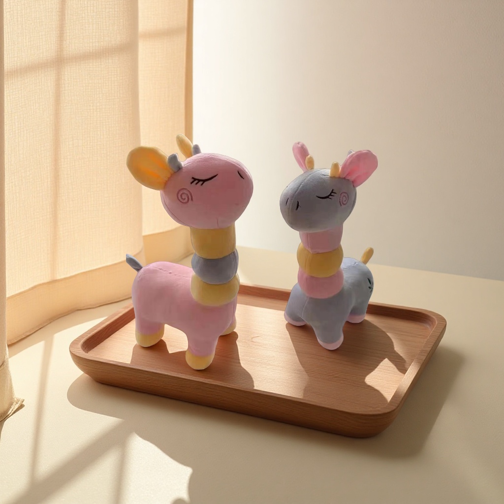 Giraffe plush toy children 's pillow giraffe figurine gift plush details Picture
