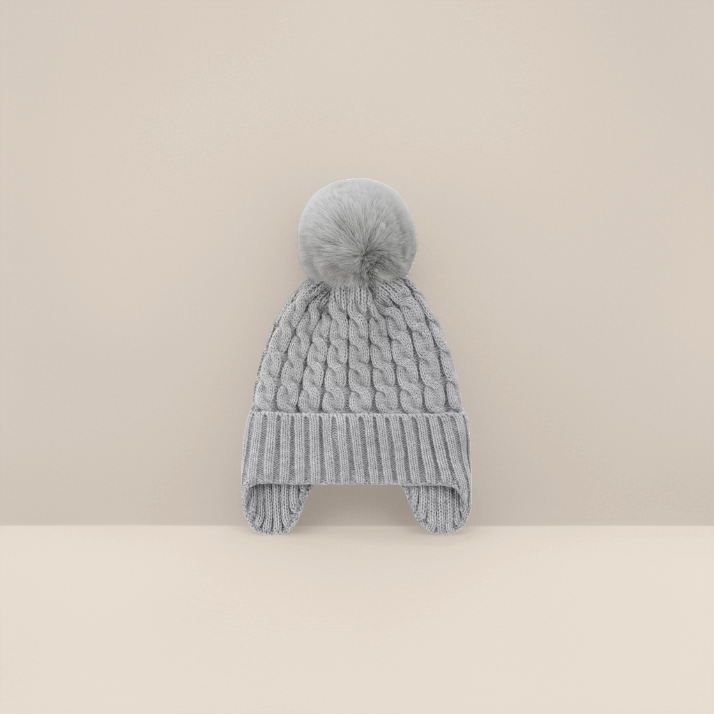 The grey knitted cap is a unisex warm woolen cap for autumn and winter Application Scenario