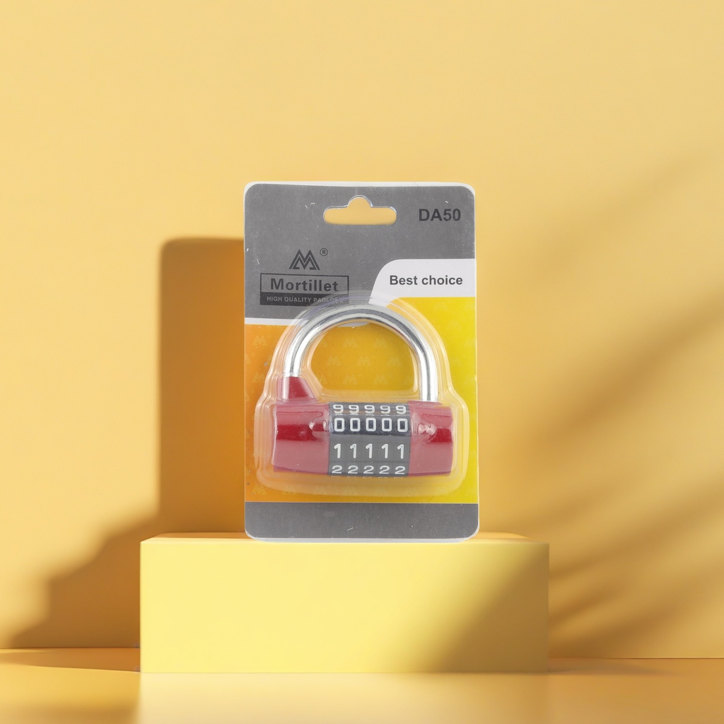 Red password lock, electronic fingerprint unlock, anti-theft padlock, specially designed for home, office and safe Specification image