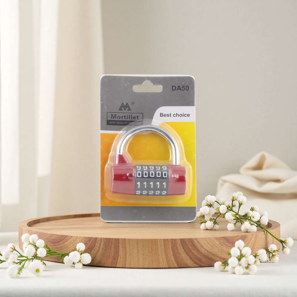 Red password lock, electronic fingerprint unlock, anti-theft padlock, specially designed for home, office and safe details Picture