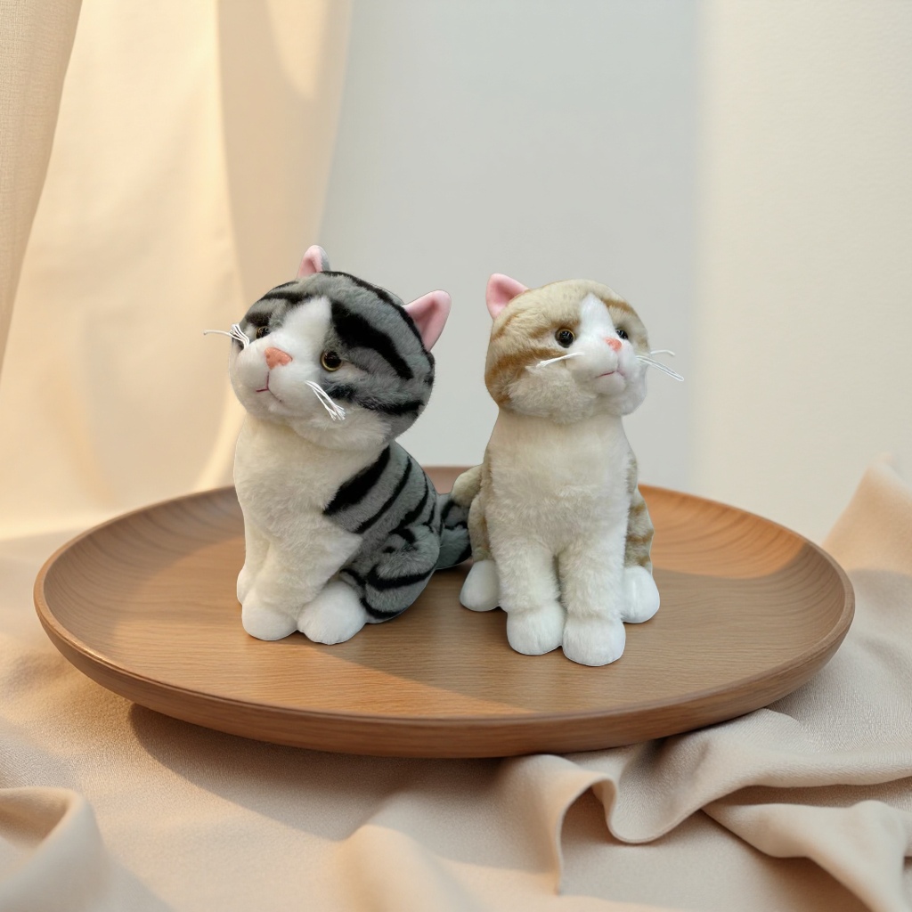Peluche juguete gato modelo largo peluche piernas cortas adorable apazentador acompañante regalo para niños details Picture