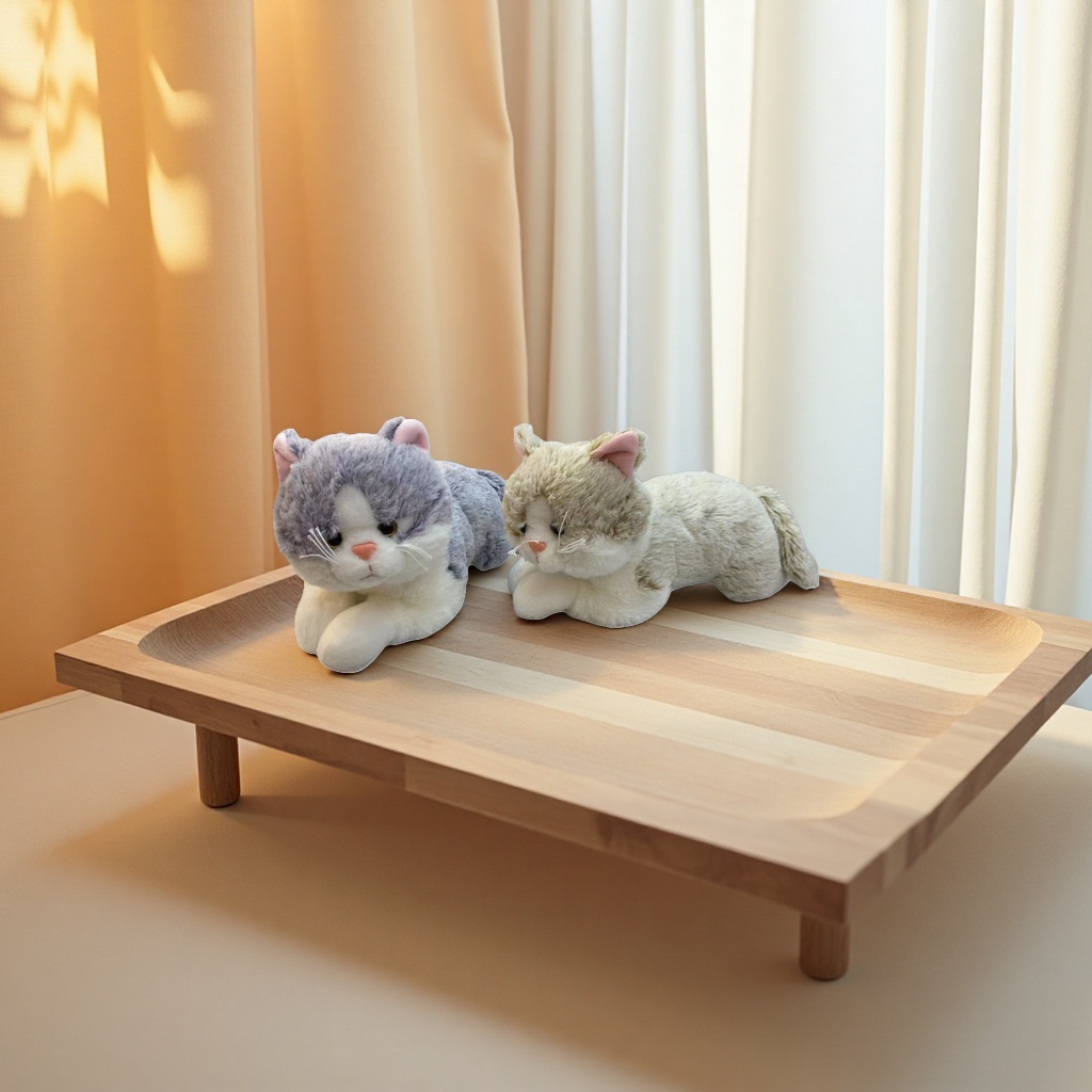 Plush toy cat with long fur and soft touch, a home decoration item for gifting Specification image