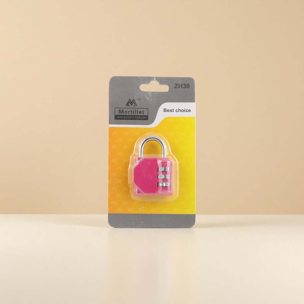 The pink padlock is made of metal, rust-proof, durable, compact and portable, and is suitable for use in dormitories, schoolbags and wardrobes Specification image