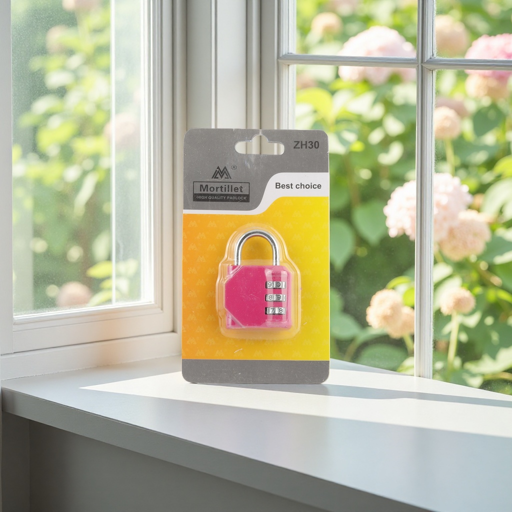 The pink padlock is made of metal, rust-proof, durable, compact and portable, and is suitable for use in dormitories, schoolbags and wardrobes details Picture