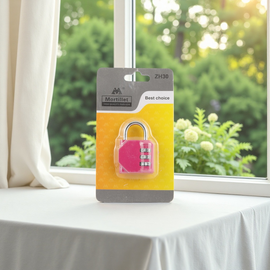 The pink padlock is made of metal, rust-proof, durable, compact and portable, and is suitable for use in dormitories, schoolbags and wardrobes