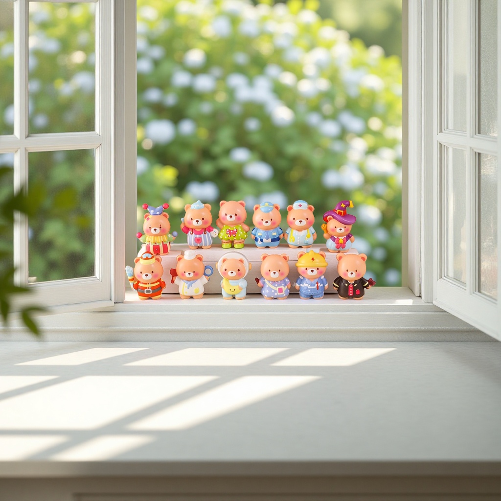 Cute bear dolls, plush toys, throw pillows, children's gifts, soft and adorable bedroom decorations details Picture