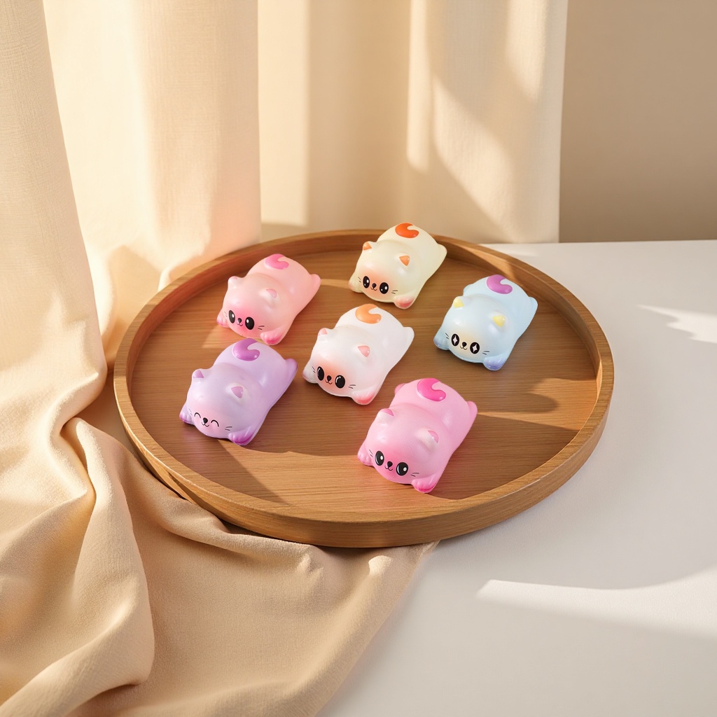 Cute cat-shaped plush toys, adorable pet ornaments, excellent gifts Specification image