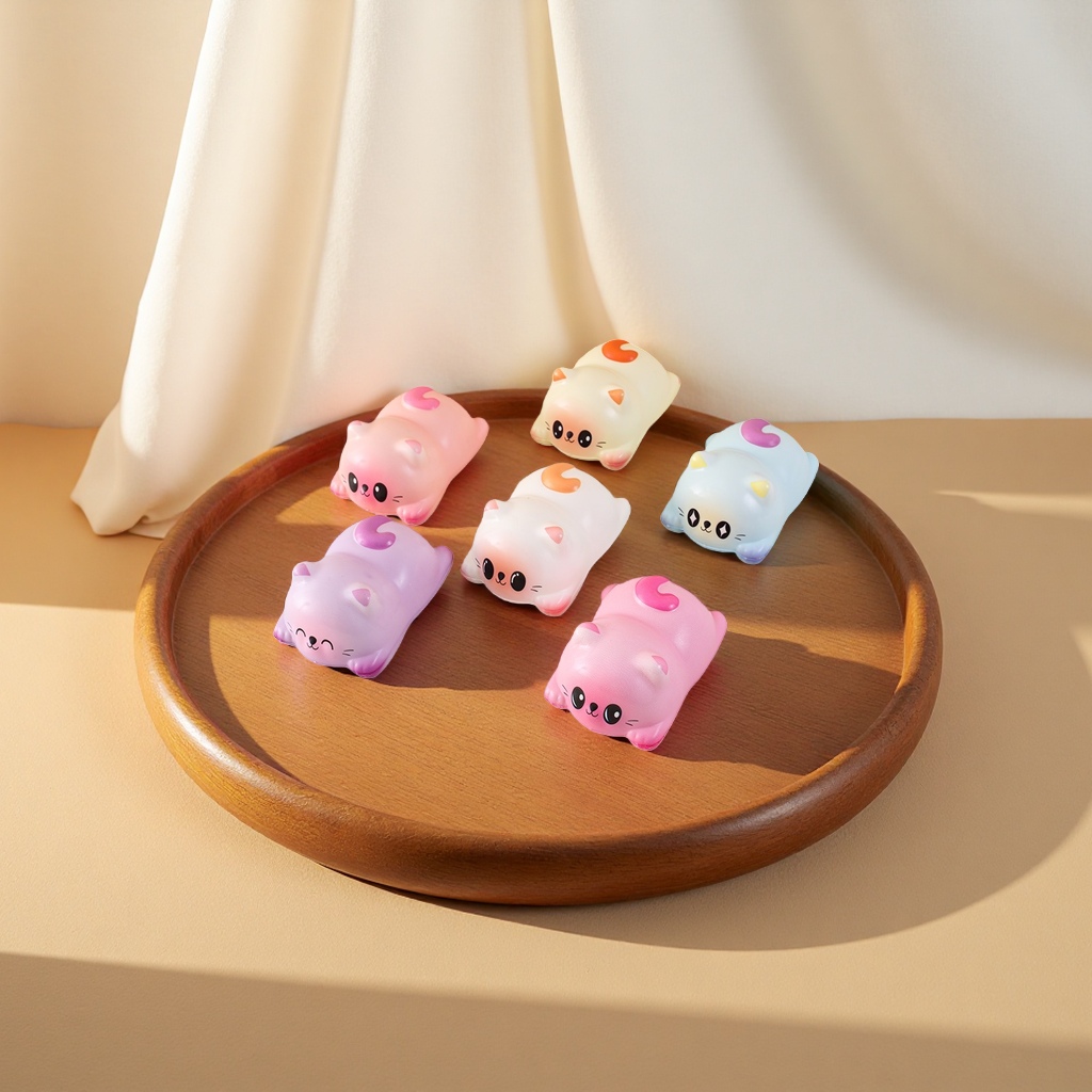 Cute cat-shaped plush toys, adorable pet ornaments, excellent gifts details Picture