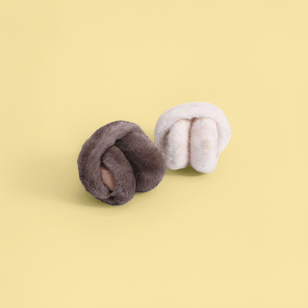 Thickened plush ear cups for warmth, cute pom-pom ear warming tips for women in winter