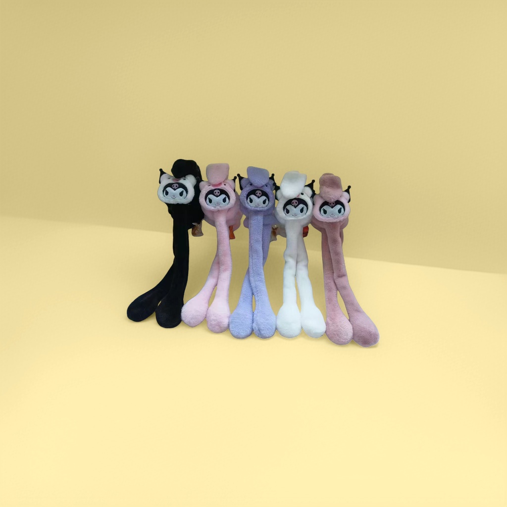 Soft and skin-friendly rabbit plush ear cups, suitable for both indoor and outdoor use in winter with long ears details Picture