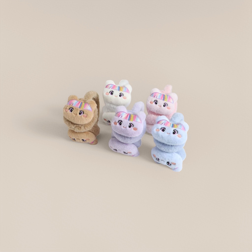 Colorful plush cat ear cups are cute and adorable Specification image