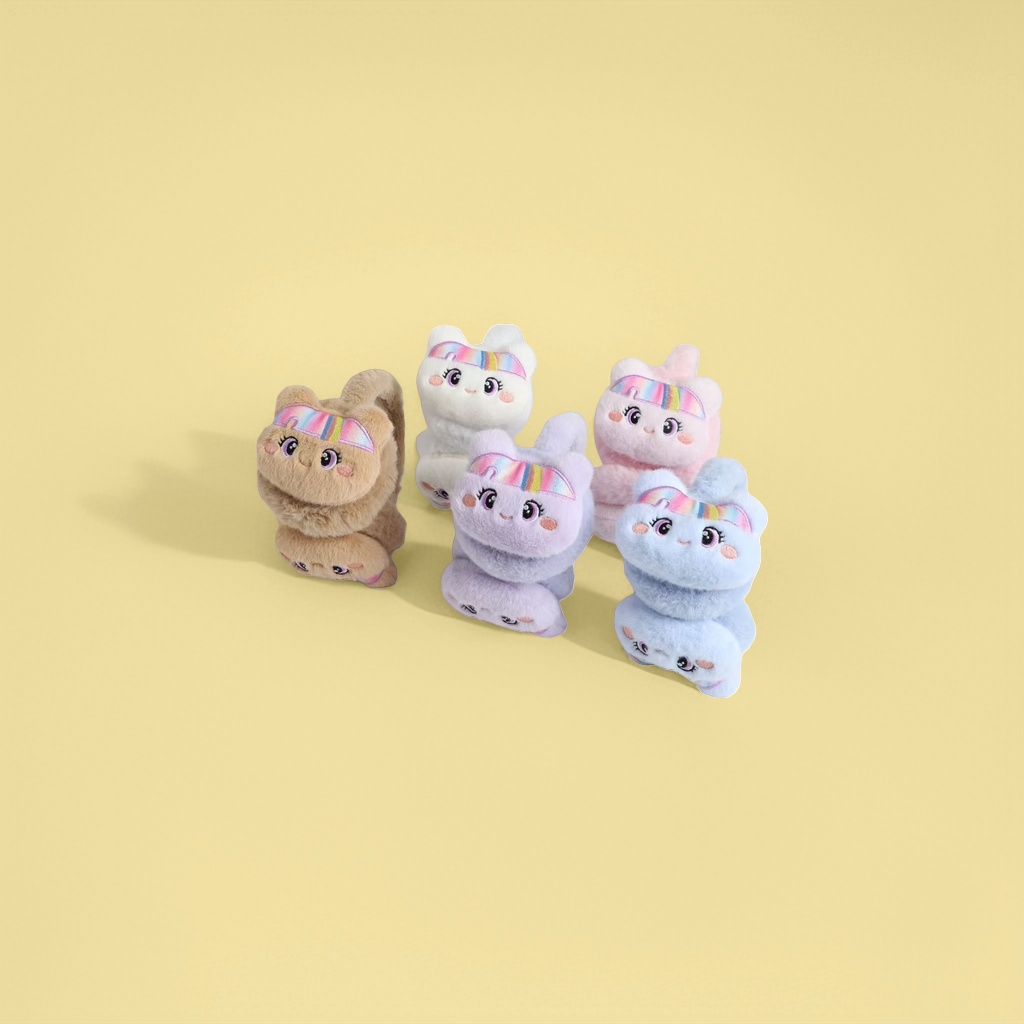 Colorful plush cat ear cups are cute and adorable details Picture