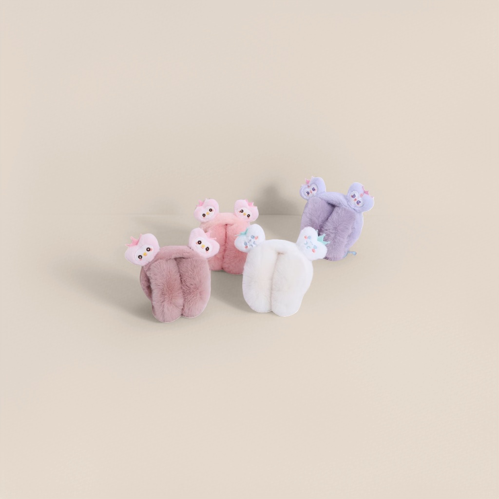 The thickened ear cups of the plush toy are made of rabbit fur, soft and skin-friendly, suitable for adults Specification image