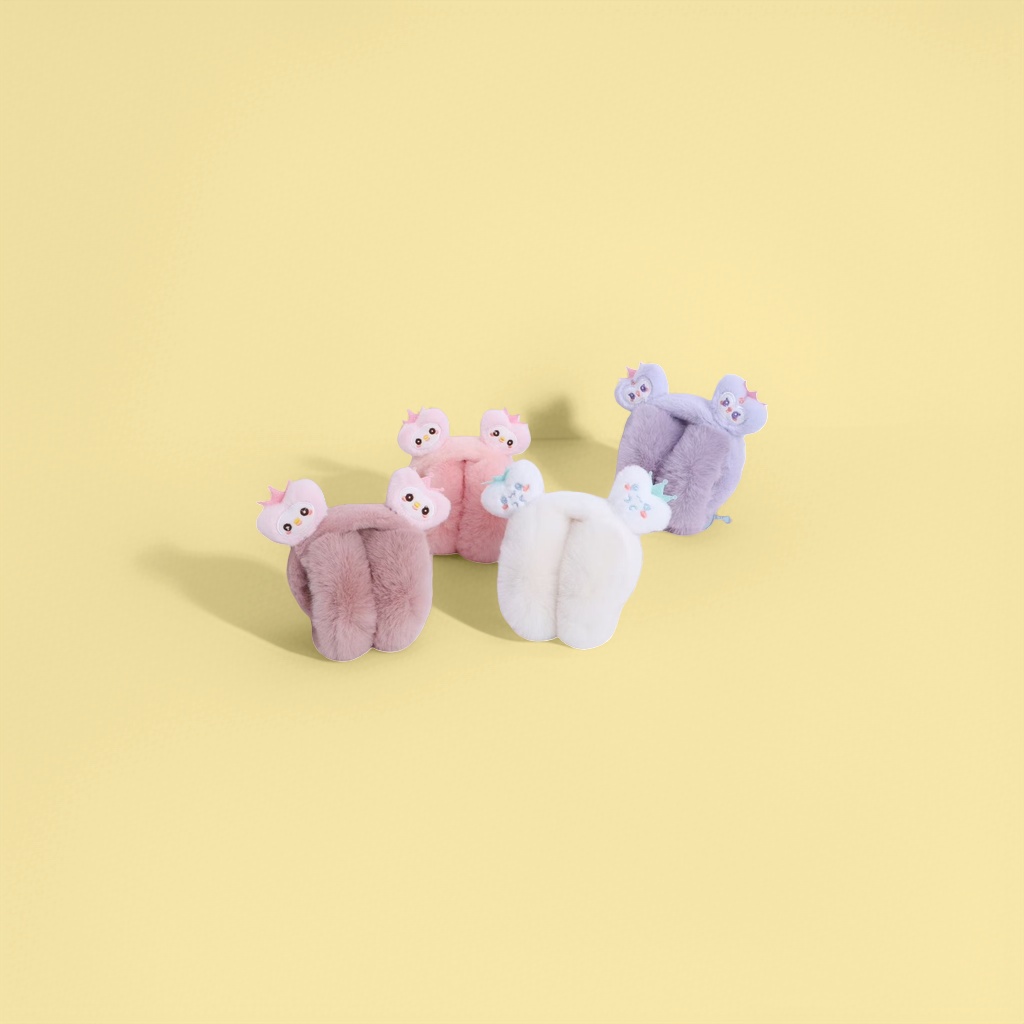 The thickened ear cups of the plush toy are made of rabbit fur, soft and skin-friendly, suitable for adults